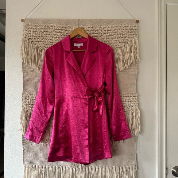 Louna Crinkle Satin Playsuit - Picture 1 of 8